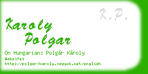 karoly polgar business card