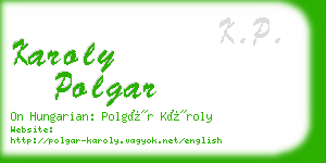 karoly polgar business card